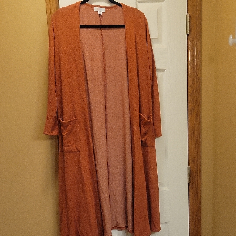 LuLaRoe Sarah Orange Cardigan